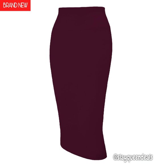 Dresses & Skirts - Stretch High Waist Pencil Skirt for Office Work Business Casual